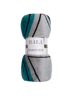 Плед TexRepublic Absolute Треугольник Фланель 150х200 см Волна/сер, 63501