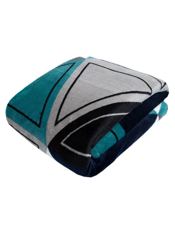 Плед TexRepublic Absolute Треугольник Фланель 150х200 см Волна/сер, 63501