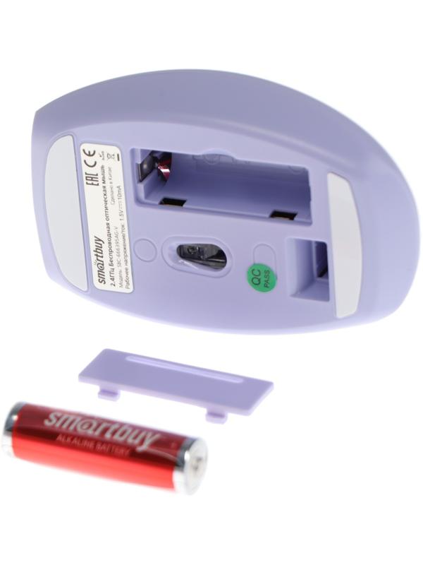 Комплект клавиатура и мышь Smartbuy SBC-666395AG-V,беспровод,мембран,1000 dpi,USB,фиолетовый
