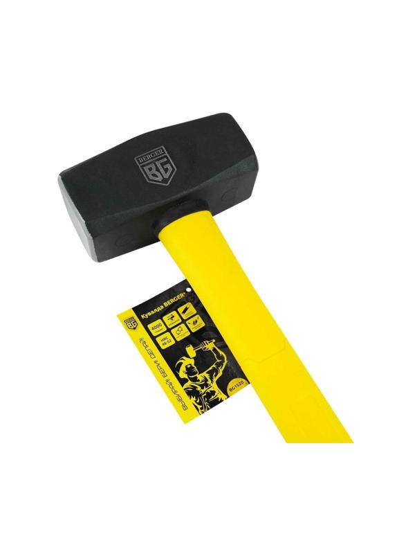 Кувалда кованая 4000 г., фиберглассовая рукоятка, BERGER BG1520