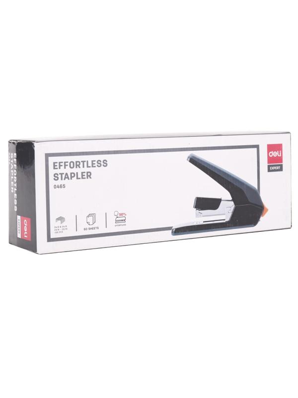 Степлер Deli E0465BLACK Expert 24/6 26/6 23/6 23/8 23/10(60л)сниж усил черн