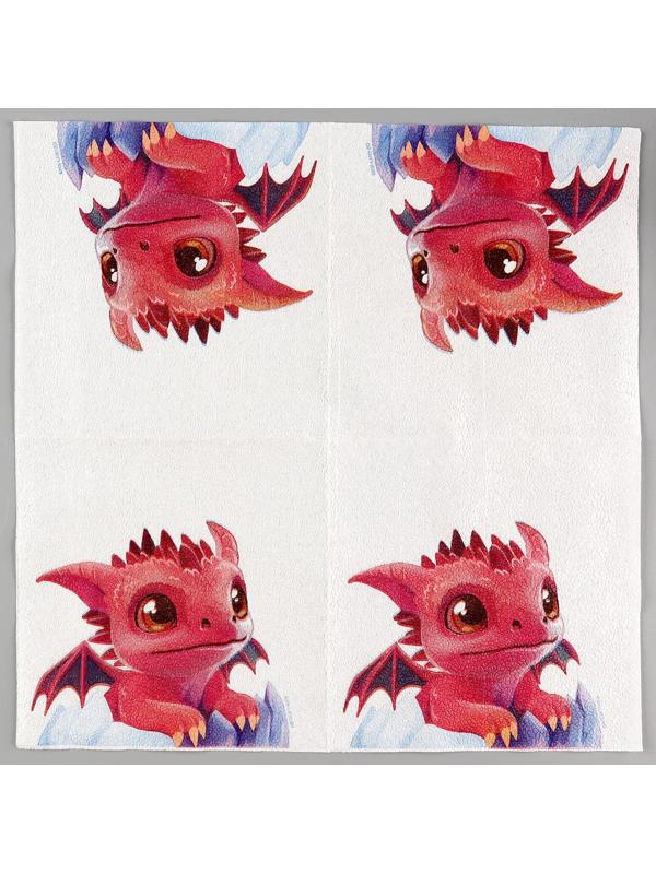 Салфетки бумажные двухслойные «С Новым годом: дракоша», 33 × 33 см, в наборе 20 шт.