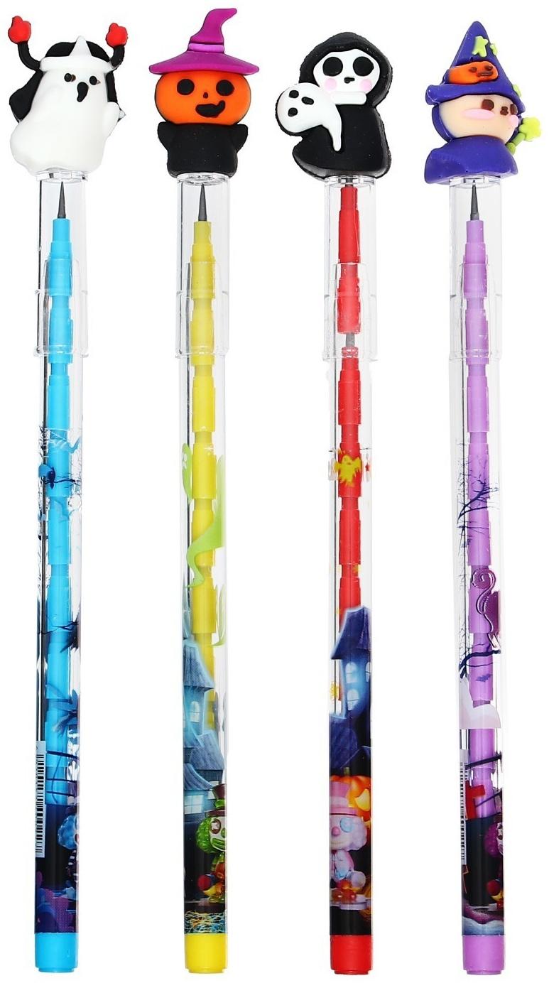 Карандаш секционный-прикол МИКС Хеллоуин
