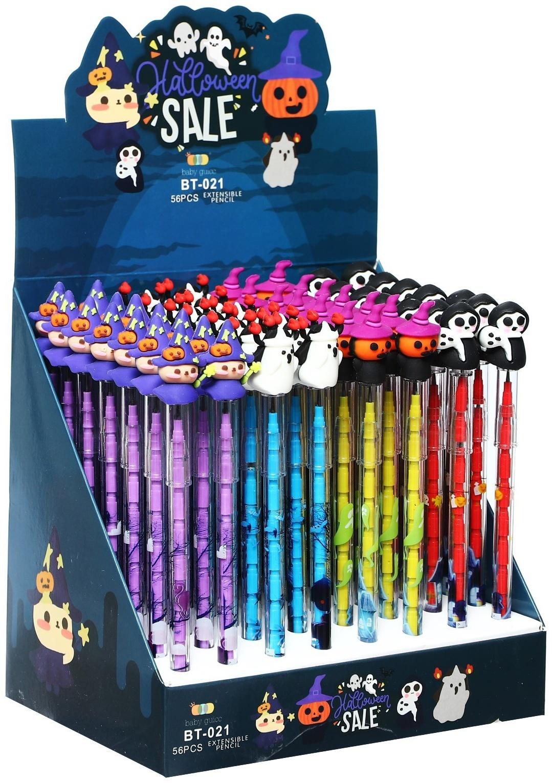 Карандаш секционный-прикол МИКС Хеллоуин