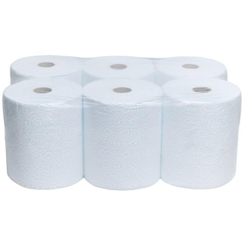 Полотенца бумажные д/дисп. Luscan Prof /2сл. цвет.тиснение 150м, 6рул/уп