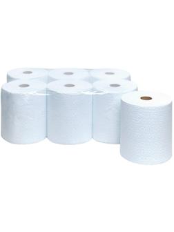 Полотенца бумажные д/дисп. Luscan Prof /2сл. цвет.тиснение 150м, 6рул/уп