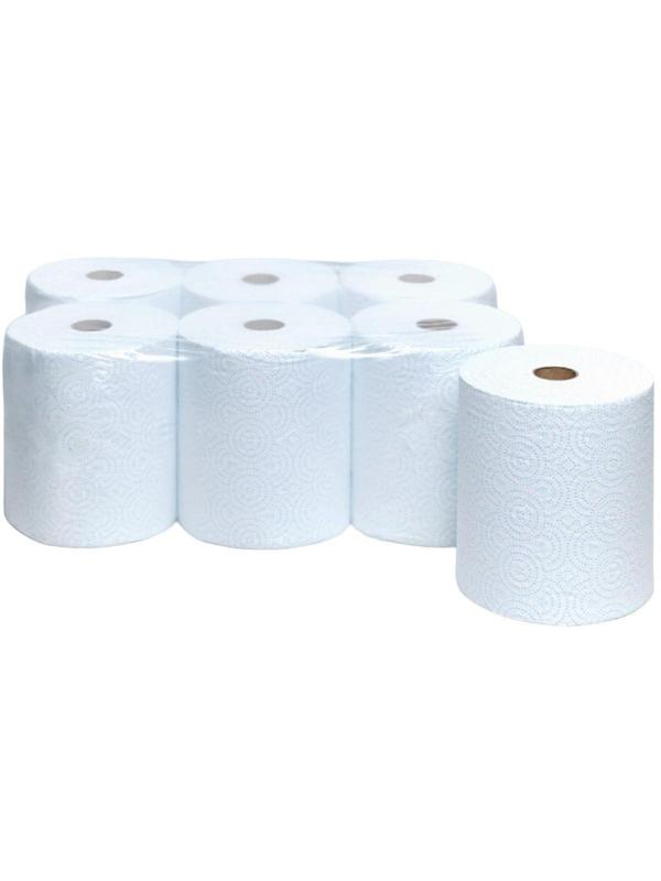 Полотенца бумажные д/дисп. Luscan Prof /2сл. цвет.тиснение 150м, 6рул/уп