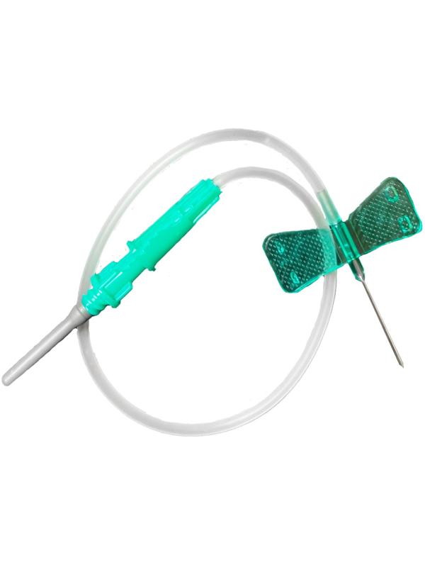 Игла-бабочка 21G (0,8x20 мм) одноразовая стерильная, 190мм, 100шт/уп