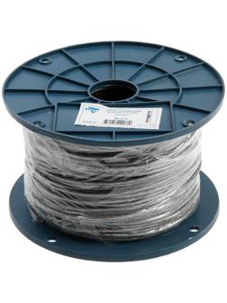 Трос для растяжки DIN 3055, в оплетке ПВХ, d=2/3 мм, в катушке 200 м