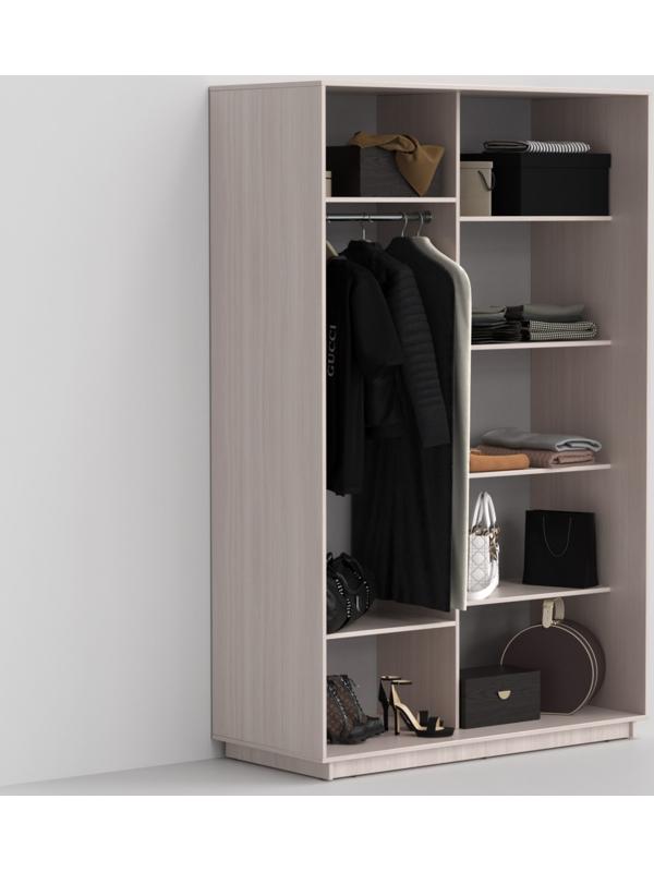 Шкаф-купе «Эко-Сим Д», 1000х600х2200 мм, ЛДСП, цвет шимо светлый