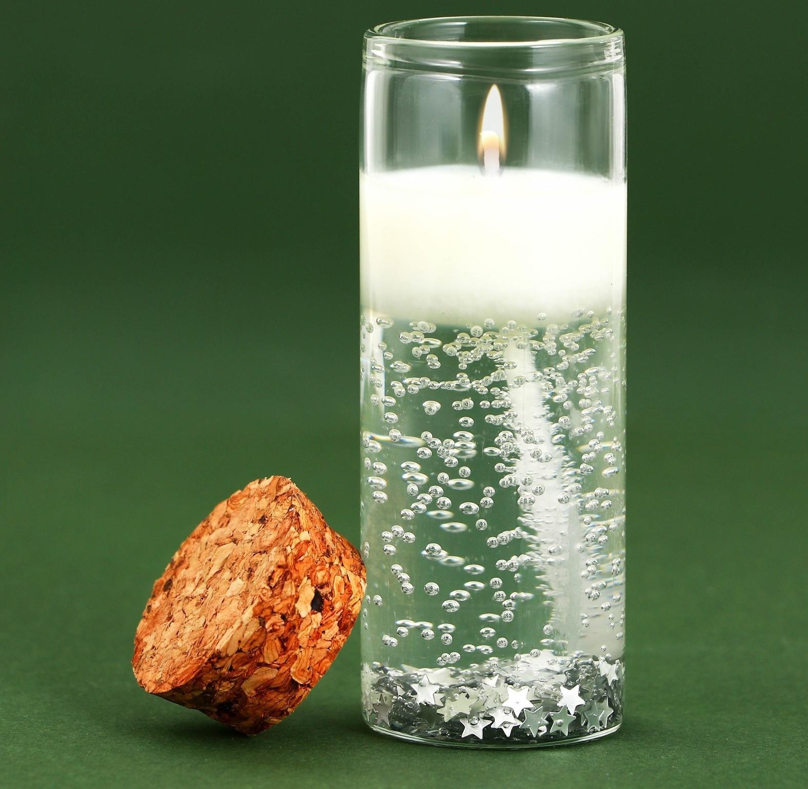 Новогодняя свеча в колбе «Звездное небо», лёгкий аромат