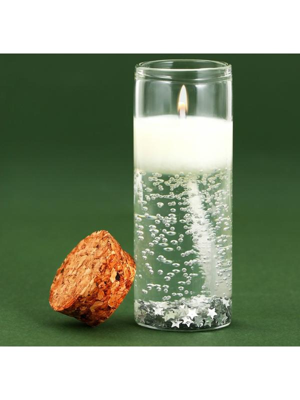 Новогодняя свеча в колбе «Звездное небо», лёгкий аромат