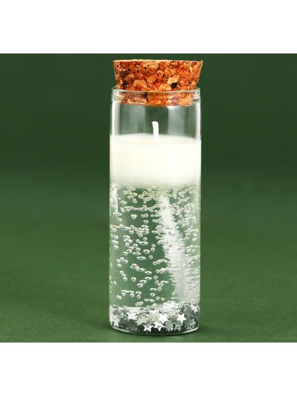 Новогодняя свеча в колбе «Звездное небо», лёгкий аромат