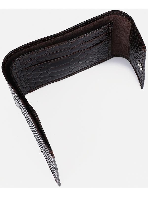 Кошелёк на кнопке, цвет коричневый