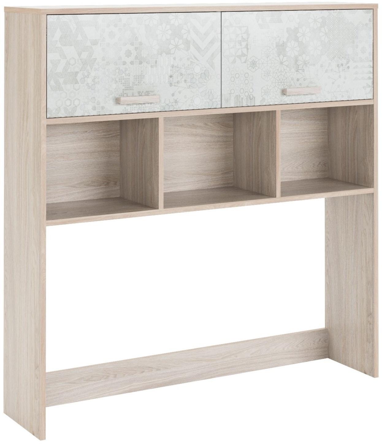 Стеллаж для стола «Паскаль №4», 1192×282×1216 мм, цвет ясень анкор / белый / спринт