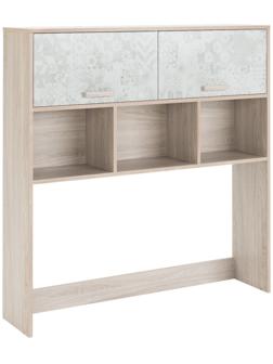 Стеллаж для стола «Паскаль №4», 1192×282×1216 мм, цвет ясень анкор / белый / спринт