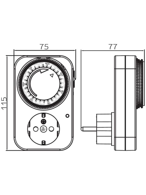 Таймер механический, 'Премиум', суточный 3680Вт,интервал: 15мин., 96 вкл/сутки, белый, 05161
