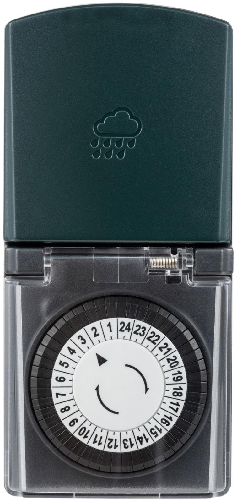 Таймер механический, суточный, влагозащищенный с крышкой, 16А/3680Вт, 25804 9, duwi