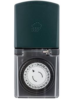 Таймер механический, суточный, влагозащищенный с крышкой, 16А/3680Вт, 25804 9, duwi