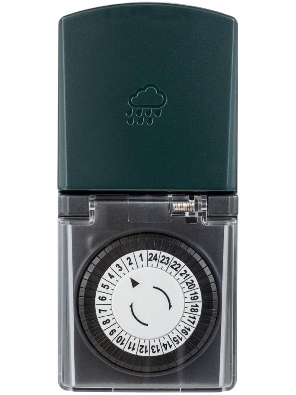 Таймер механический, суточный, влагозащищенный с крышкой, 16А/3680Вт, 25804 9, duwi