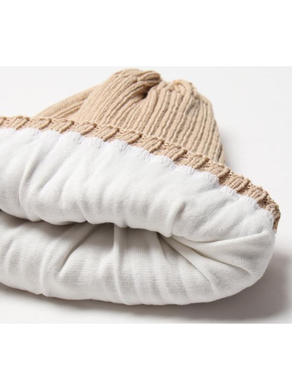 Комплект детский (шапка, снуд) MINAKU  р-р 50-52, цвет бежевый