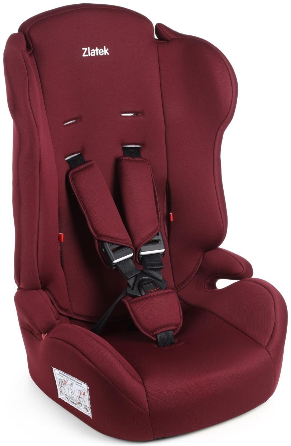 Автокресло детское Zlatek ZL513, бордо basic Atlantic, гр. I/II/III, 9-36 кг, 1-12 лет