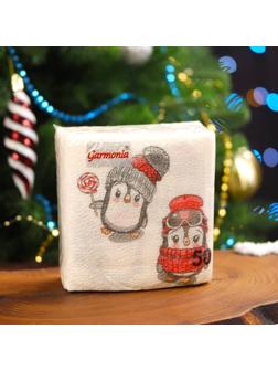 Салфетки бумажные Гармония цвета «Пингвины» 1 слой, 24х24, 50 шт.