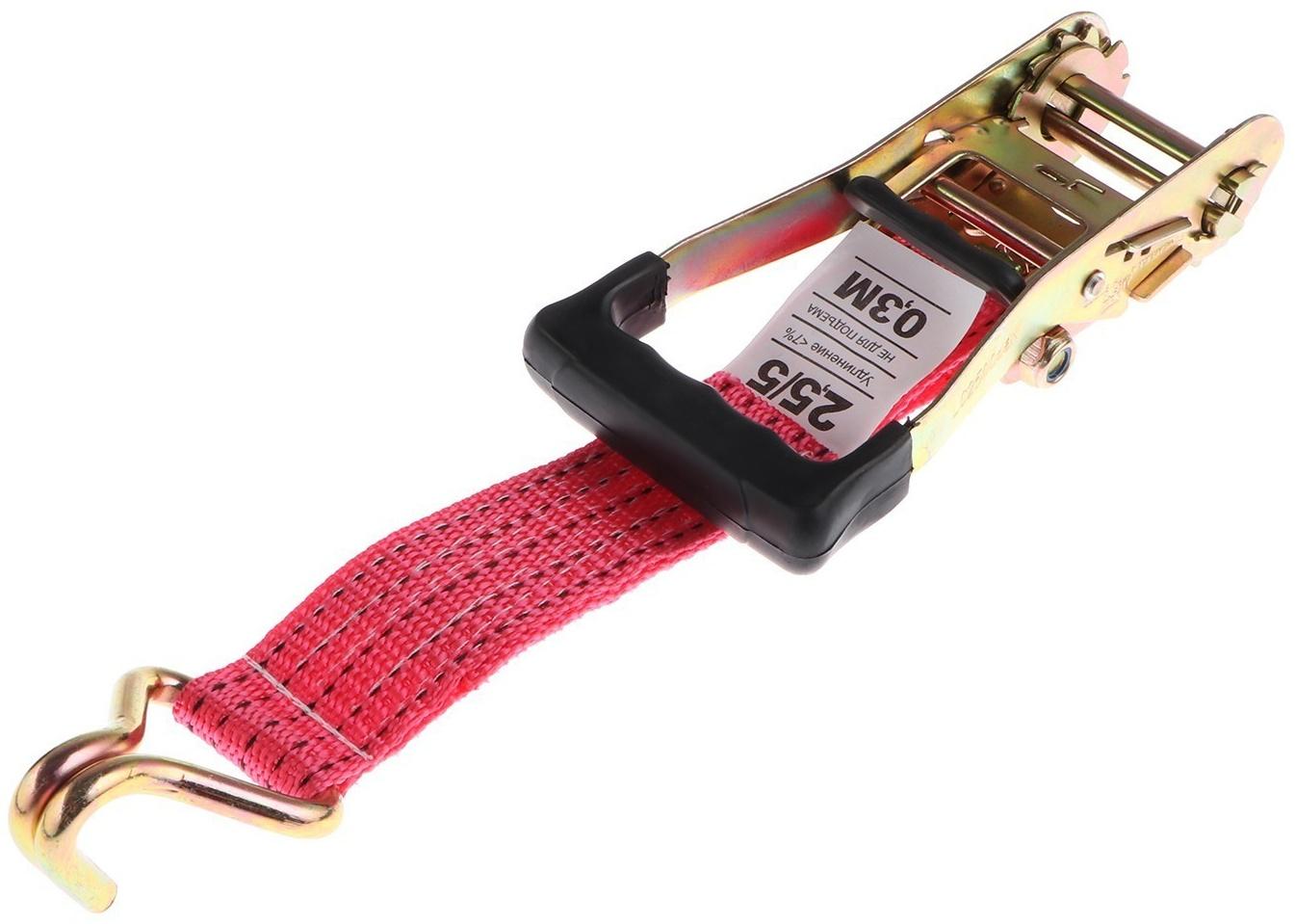 Стяжка груза TORSO с механизмом 230 мм, ширина ленты 50 мм, нагрузка 2,5/5 т, длина 6 м