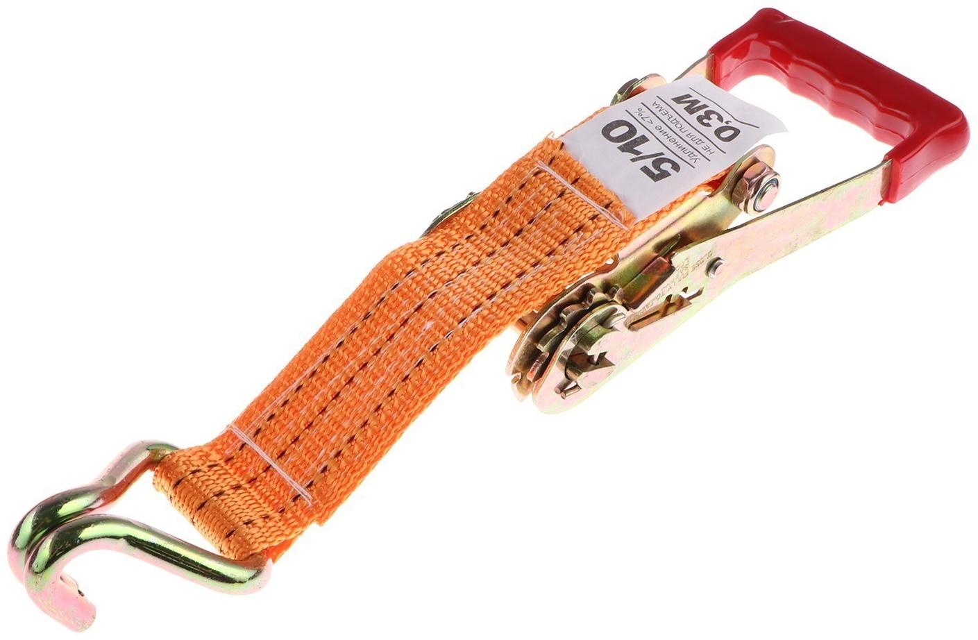 Стяжка груза TORSO с механизмом 230 мм, ширина ленты 50 мм, нагрузка 5/10 т, длина 6 м