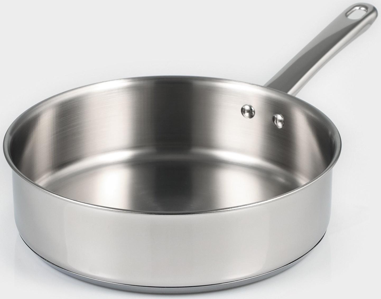 Кастрюля-сотейник из нержавеющей стали «Грейт», 2,8 л, ТРС, индукция