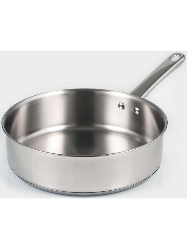 Кастрюля-сотейник из нержавеющей стали «Грейт», 2,8 л, ТРС, индукция