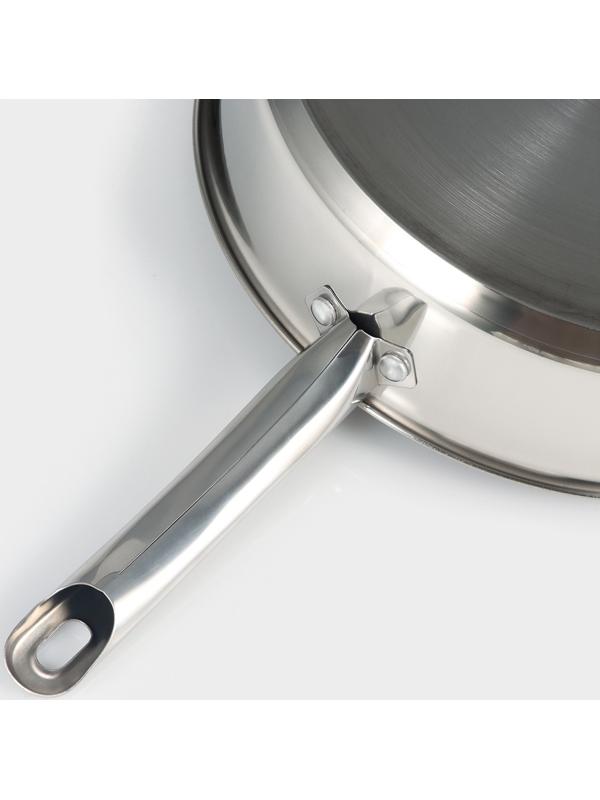 Кастрюля-сотейник из нержавеющей стали «Грейт», 2,8 л, ТРС, индукция