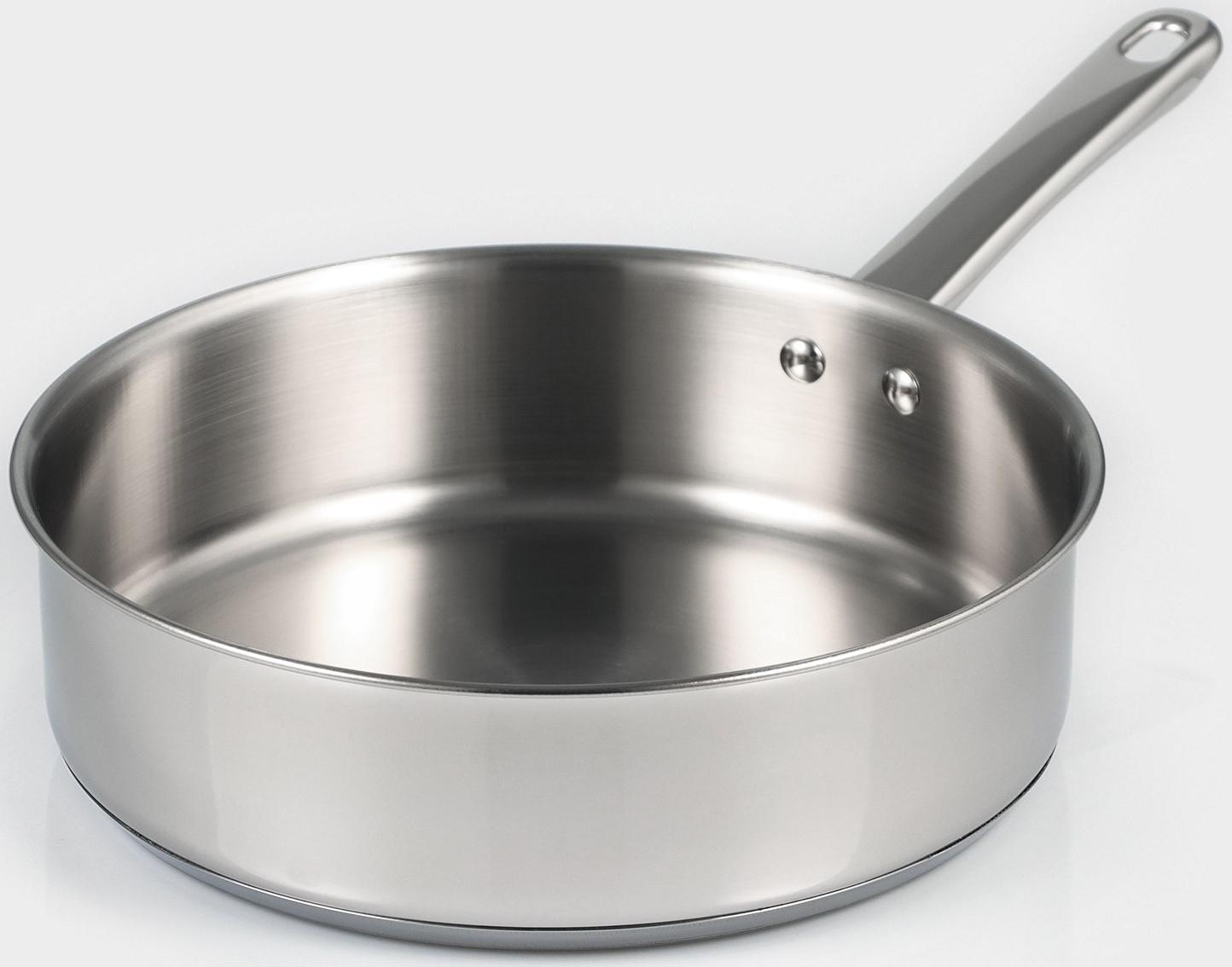 Кастрюля-сотейник из нержавеющей стали «Грейт», 3,5 л, ТРС, индукция