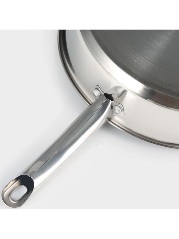 Кастрюля-сотейник из нержавеющей стали «Грейт», 3,5 л, ТРС, индукция