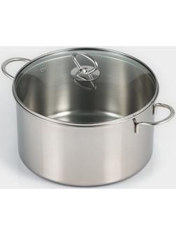 Кастрюля из нержавеющей стали «Грейт», 5,7 л, с крышкой, индукция