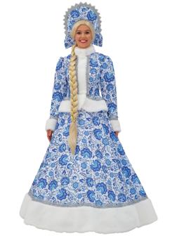 Карнавальный костюм «Снегурочка Купеческая», цвет синий, р. 48-50