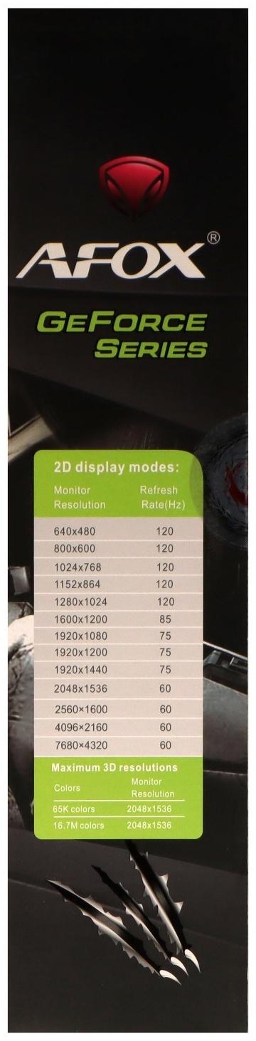 Видеокарта Afox RTX2060, 6Гб, 192bit, GDDR6, DVI, HDMI, DP, HDCP