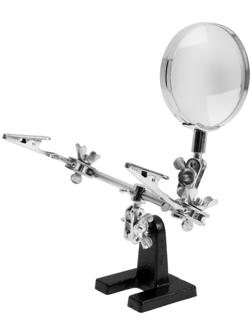 Держатель прецизионный с зажимами и лупой DEKO HT18, 60 мм, 3х увеличение