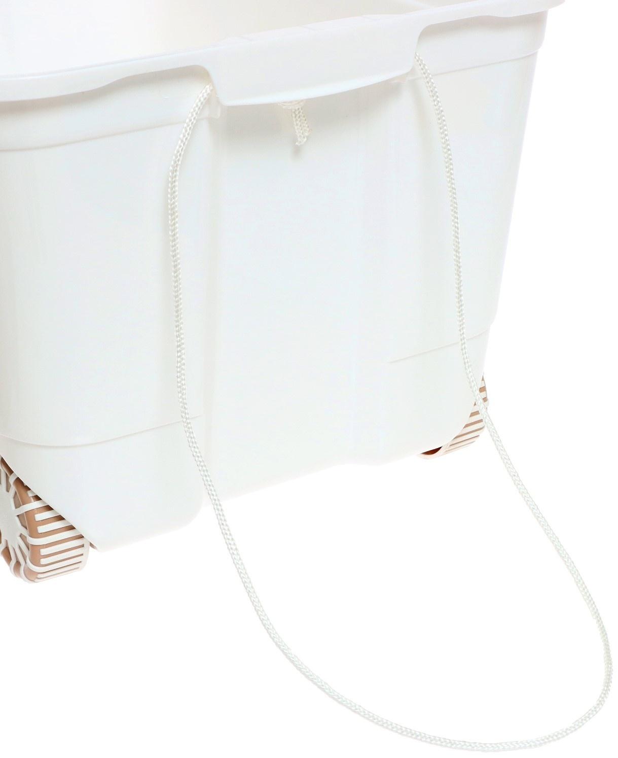 Ящик для игрушек «Воздушные шары», на колёсах 58 × 39 × 33,5 см, 45 л, тёмно-бежевый