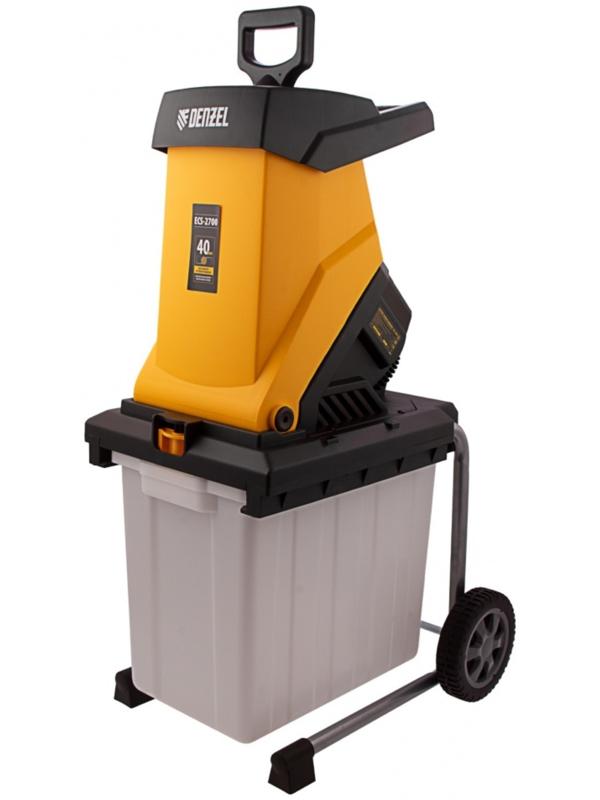 Измельчитель садовый электрический Denzel ECS-2700 59702, 2700 Вт, max d=40 мм