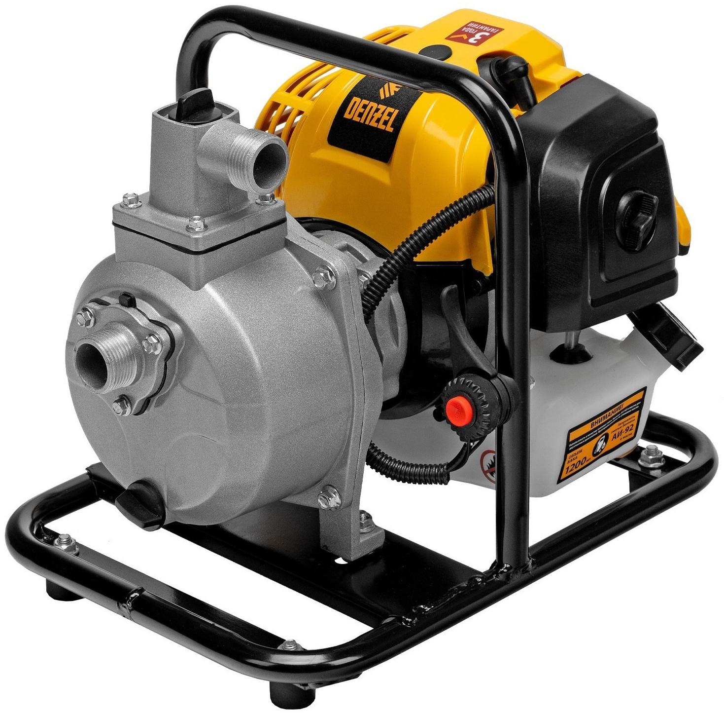 Мотопомпа бензиновая для воды DENZEL PX-25 99205, 52 см3, 170 л/мин, глуб 8 м, напор 30 м