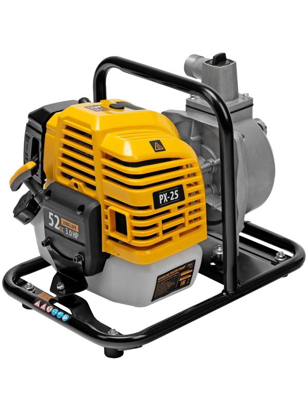 Мотопомпа бензиновая для воды DENZEL PX-25 99205, 52 см3, 170 л/мин, глуб 8 м, напор 30 м