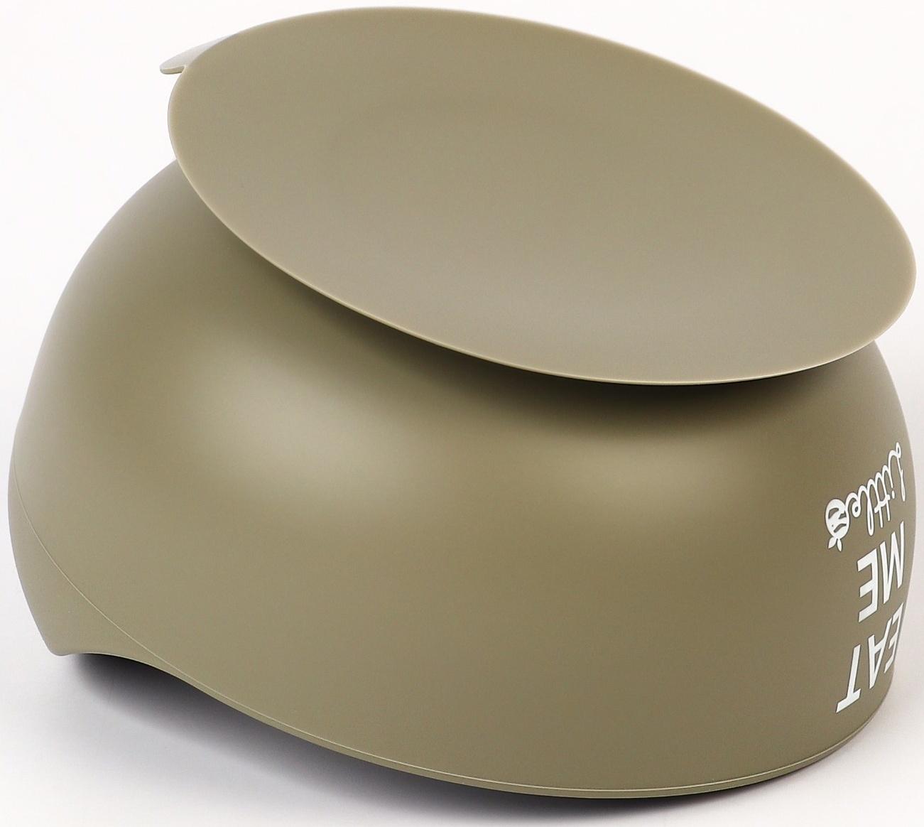 Тарелка детская на присоске и столовые приборы, M&B, зеленый