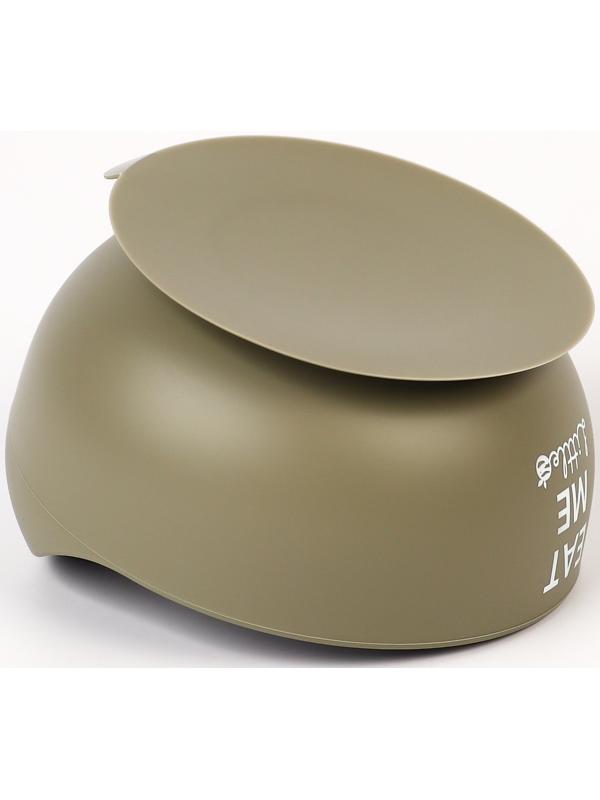 Тарелка детская на присоске и столовые приборы, M&B, зеленый