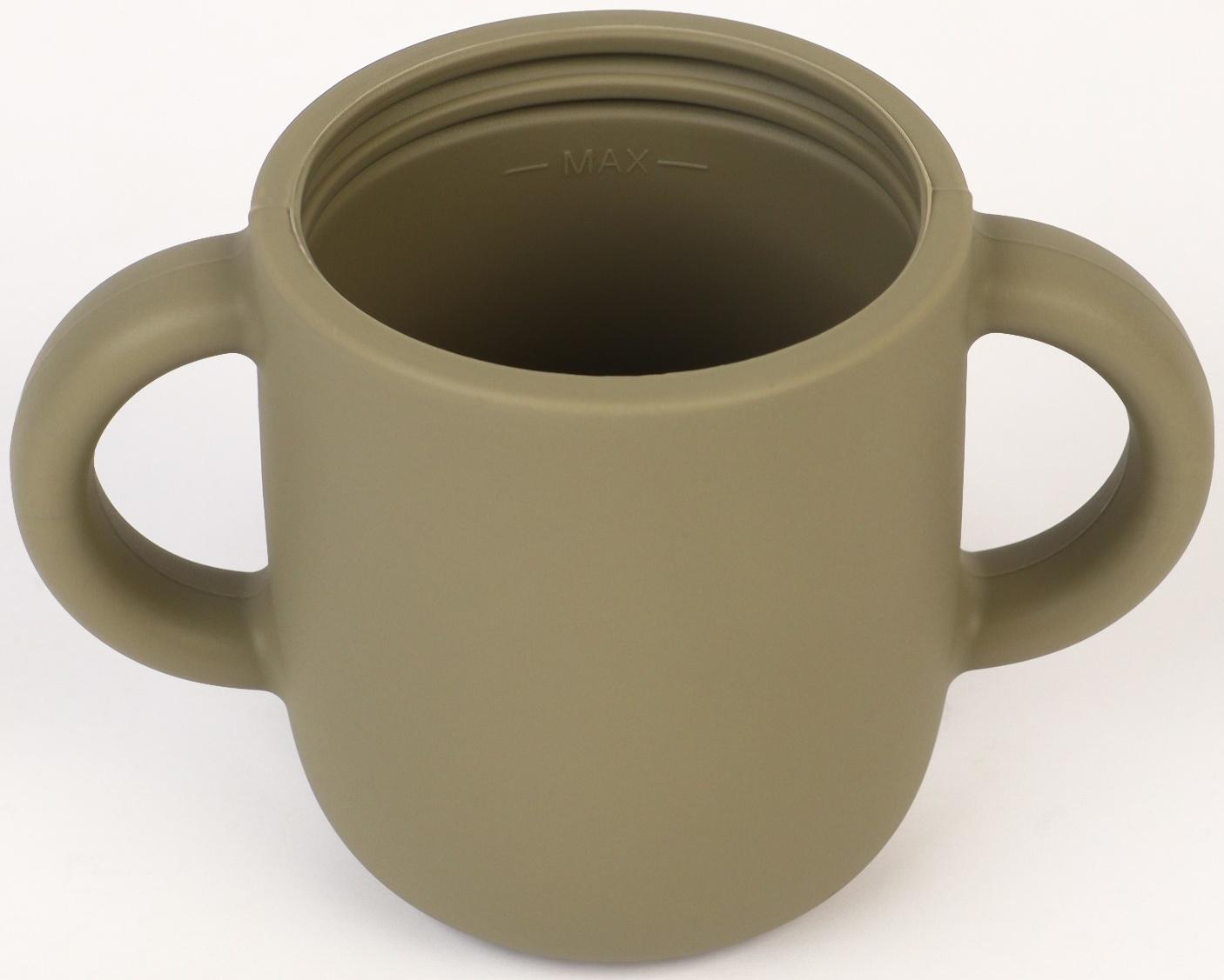 Поильник детский силиконовый Little world Mum&baby, крышка, трубочка, зеленый, 200мл