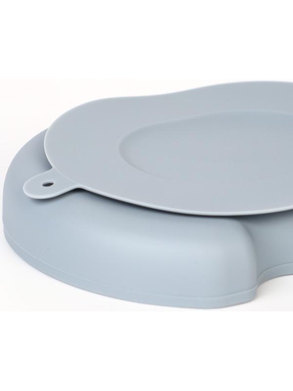 Тарелка детская 2 секции, «Слоник» M&B, 16х19,8х3, серый