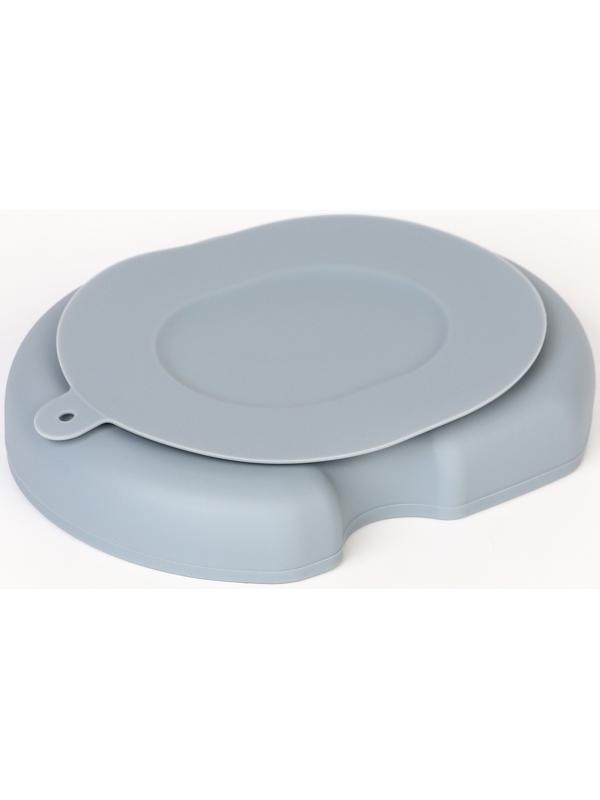 Тарелка детская 2 секции, «Слоник» M&B, 16х19,8х3, серый