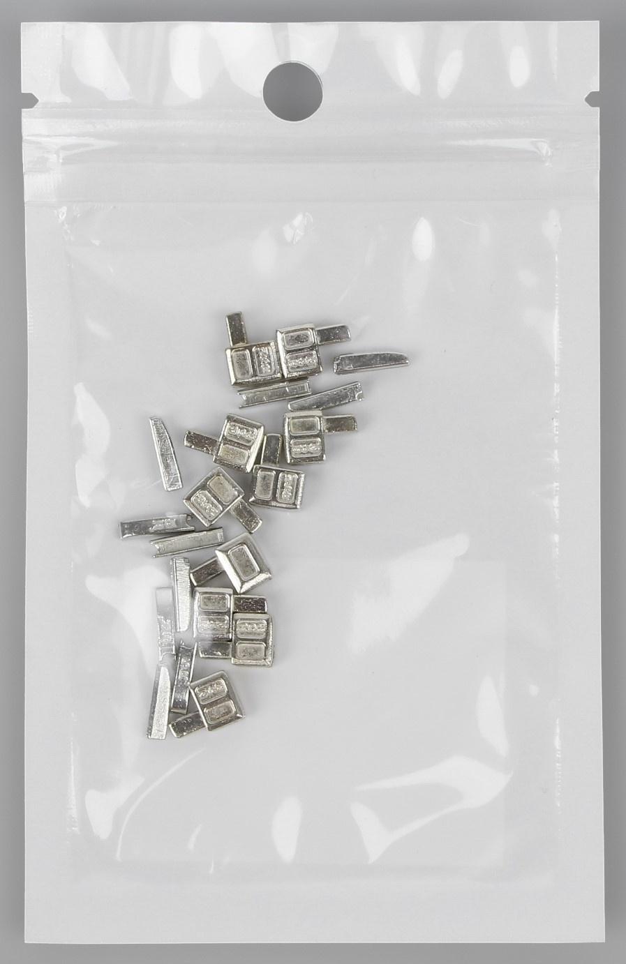 Нижний ограничитель для молнии, с гнездом, металлический, №5, 10 шт, цвет никель