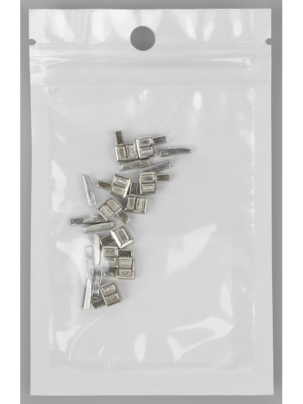 Нижний ограничитель для молнии, с гнездом, металлический, №5, 10 шт, цвет никель