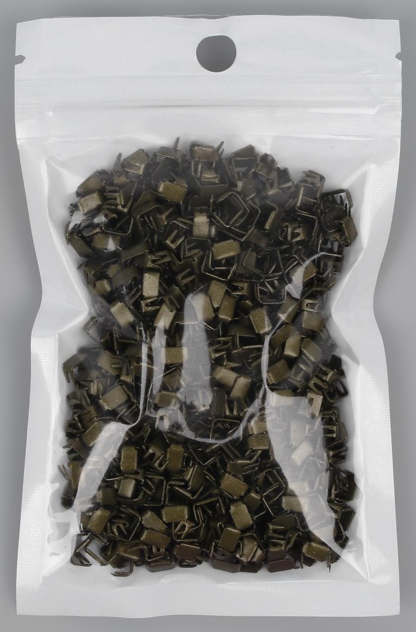 Нижний ограничитель для молнии, металлический, №3, 1000 ± 20 шт, цвет антик